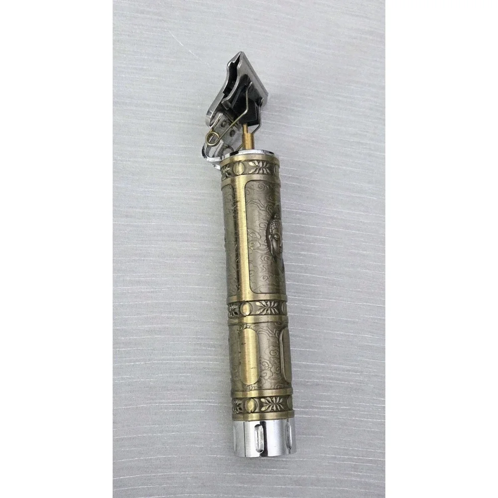 Kemei KM-1974A Cordless Hair Clipper Buddha‎ Gold Silver Tone Razor Shaver